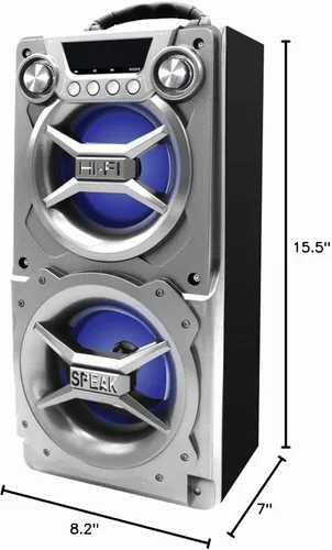 Vista 2 de Altavoz portátil con Bluetooth, Sylvania, Plateado