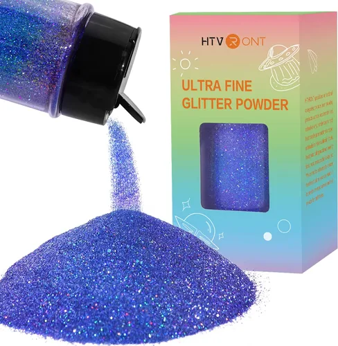 Vista 12 de HTVRONT Polvo holográfico de purpurina fina – 50 g/1.76 oz purpurina negra para resina, purpurina extrafina de 0.008 pulgadas para vasos, tarjetas