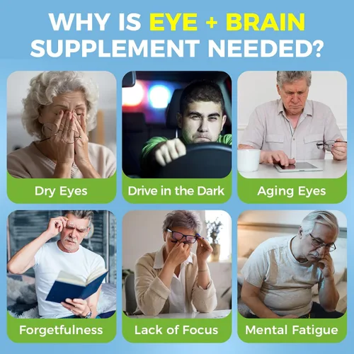 Vista 4 de Suplemento cerebral ocular para memoria y enfoque 14 en 1 Vitaminas