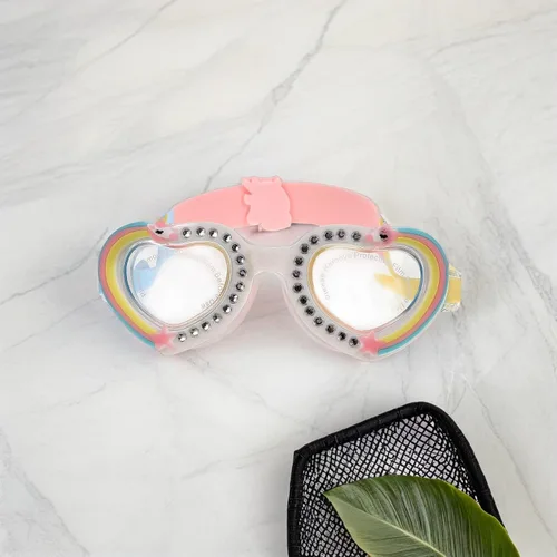 Vista 5 de Hemobllo Swim Goggles with Heart-shaped Frame Comfortable Anti-leak Eye Protector for Lightweight Flexible Strap and Fog Resistant Pool Glasses for