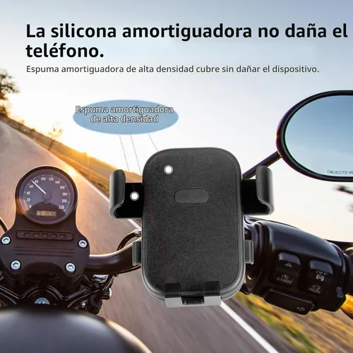 Vista 2 de Soporte para teléfono de motocicleta, soporte para teléfono de bicicleta, soporte para teléfono celular para manillar de bicicleta, soporte