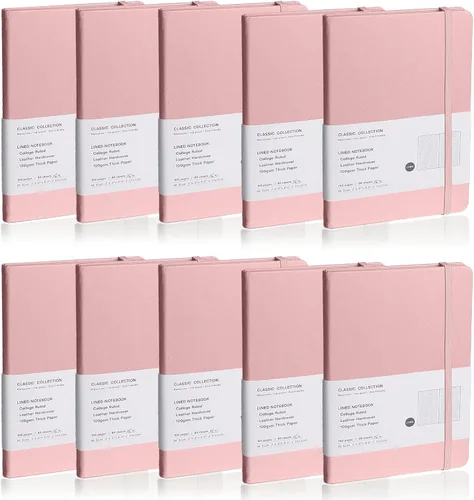 Vista 18 de Cuaderno rayado con tapa dura para hombres y mujeres – Cuadernos para escribir, trabajo, escuela, hogar y notas diarias, 160 páginas – Tamaño A5