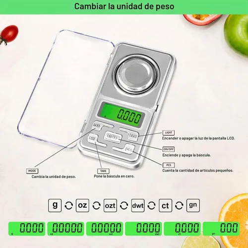 Vista 3 de GRAM PRES Báscula digital de miligramo de 50/0.00004 oz de precisión, pequeña moneda de joyería en polvo, báscula digital de gramo y onzas, báscula