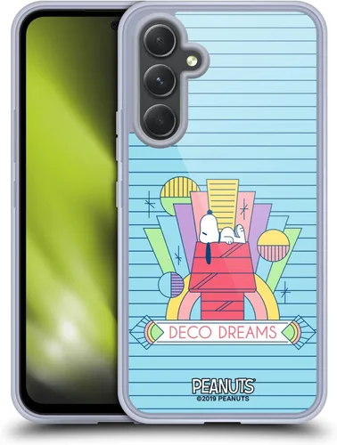 Vista 214 de Head Case Designs Snoopy Deco Dreams - Funda de gel con licencia oficial de Peanuts Blue Pattern [protección de grado militar] compatible con Google
