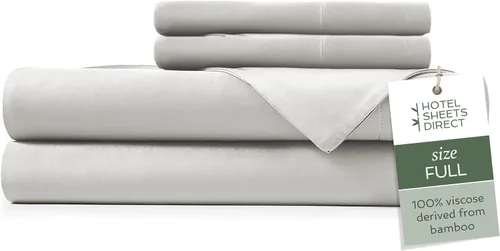 Vista 68 de Hotel Sheets Direct - Juego de sábanas 100% viscosa derivada de bambú tamaño individual - sábanas refrescantes con 1 funda de almohada