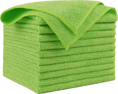 Vista 30 de AIDEA - Paño de limpieza de microfibra, 10 unidades, toallas de microfibra negras, 12 x 12 pulgadas Microfiber Towels for Cars, Wash Cloths, Lint