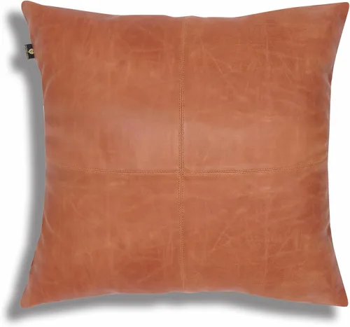 Vista 23 de LL LEATHER LOVERS Funda de almohada de piel de cordero - Funda de cojín para sofá, fundas decorativas para sala de estar y dormitorio, 20 x 20 Negro