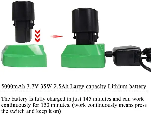 Vista 6 de MXBAOHENG WBT-2 Tijeras eléctricas inalámbricas para cortar tela/alfombra/esponja/cartón de fibra de vidrio con 2 cuchillas, batería grande