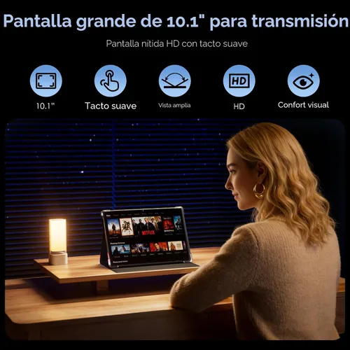 Vista 3 de Tablet 2026 de 10 pulgadas Android 15 con teclado de 30 GB de RAM + 64 GB de ROM (expansión de 1 TB) Pantalla IPS procesador octa-core 8000 mAh WiFi
