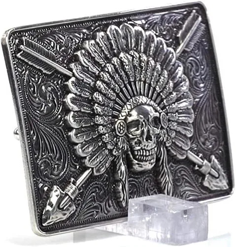 Vista 7 de Ariat Hebilla de calavera rectangular para hombre