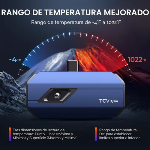 Vista 4 de TOPDON TC001 Cámara térmica para Android, Super IR 512x384 de alta resolución, cámara de imágenes térmicas, cámara termográfica - precisión
