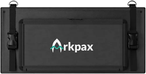 Vista 8 de Kit de panel solar plegable de 200 W, cargador solar portátil de 12 pliegues con soporte ajustable IP65 impermeable para estación de energía
