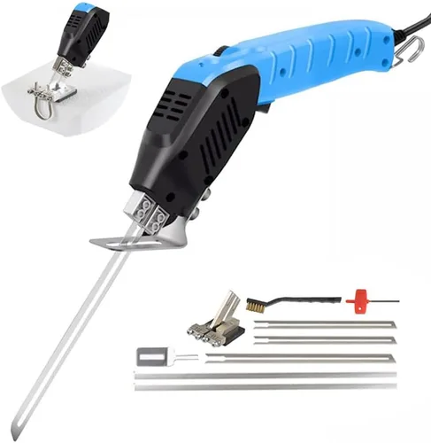 Vista 6 de Cortador de espuma eléctrico refrigerado por aire, herramienta de corte de espuma de poliestireno con 4 cuchillas para EPP, EPS, XPS, EVA, EPE, PU