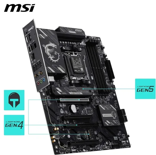 Vista 6 de Micro Center Procesador AMD 7600X con placa base WiFi MSI B850 Gaming PRO AMD Ryzen 5 7600X + MSI B850 GAMING PRO WIFI6E