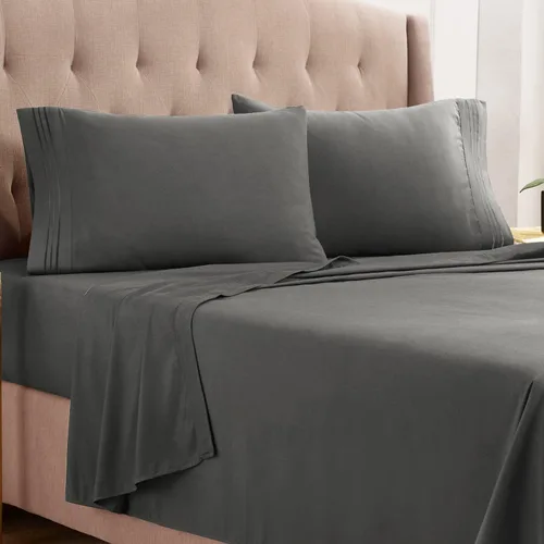 Vista 13 de Empyrean Juego de sábanas individuales - 110 GSM 4 piezas de sábanas para cama individual, sábanas de tamaño individual doble cepillado, sábanas
