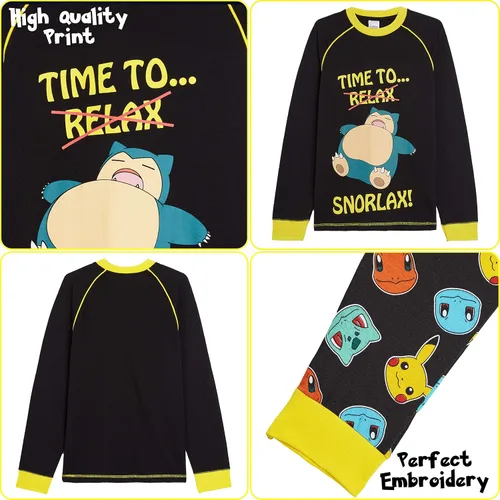 Vista 4 de Pokemon Pijamas para adolescentes, juego de pijamas Pikachu para niños, regalos