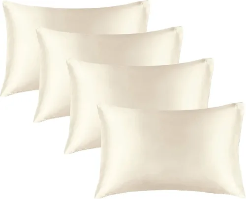 Vista 10 de BEDELITE Funda de almohada de satén para cabello y piel, súper suave y refrescante similar a las fundas de almohada de seda, paquete de 2 con cierre