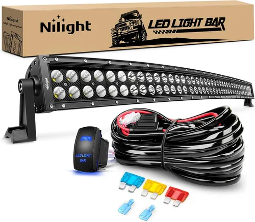 Vista 11 de Nilight Barra de luz LED de 22 pulgadas, 120 W, combo de luces de conducción de 12 V, interruptor basculante de 5 pines, kit de arnés de cableado
