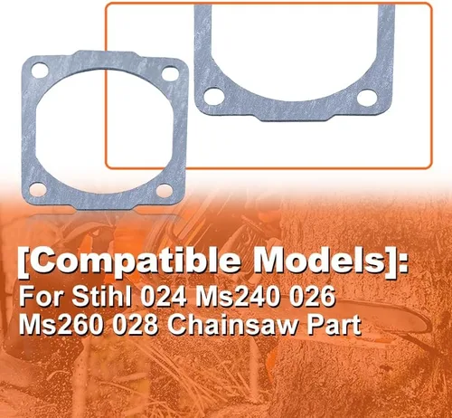 Vista 4 de 5 unids junta de culata de base de cilindro para Stihl 024 Ms240 026 Ms260 028 motosierra parte 1118 029 2306