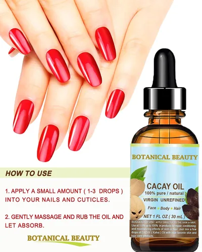 Vista 8 de Botanical Beauty CACAY ACEITE 100% puro natural virgen sin refinar Aceite portador prensado en frío WILD GROW 1 fl oz 1.0 fl oz para cara, piel