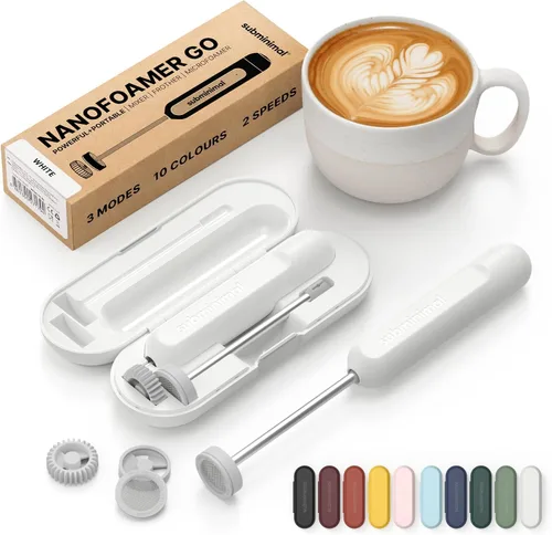 Vista 17 de Subminimal NanoFoamer GO Espumador de leche portátil recargable, terracota