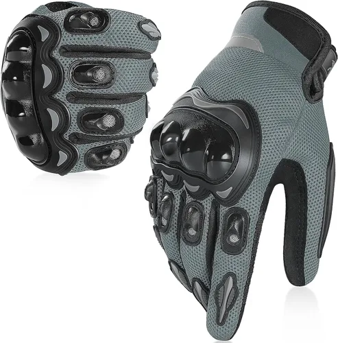 Vista 7 de COFIT - Guantes de motocicleta con malla transpirable, guantes de moto con protección táctil para hombres y mujeres, para BMX ATV MTB, carreras