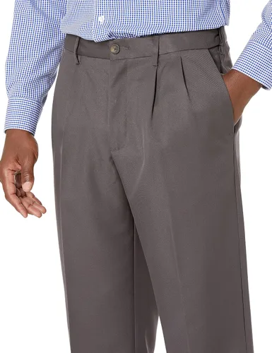 Vista 3 de Tienda Essentials Pantalón de vestir plisado de cintura expandible para hombre
