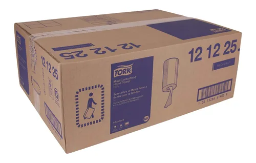 Vista 7 de Tork Basic Mini Centerfeed - Toalla de papel blanca M1, alta absorción, 12 x 266 hojas, 121225