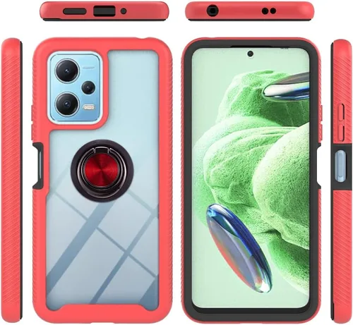 Vista 76 de Funda compatible con Xiaomi Poco X3 NFC, compatible con Xiaomi Poco X3 Pro/Poco X3 Ring Stand 3 en 1, color negro