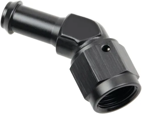 Vista 25 de Recta 6AN hembra giratoria a 1/4 "empuje en manguera adaptador de montaje de púas aluminio negro