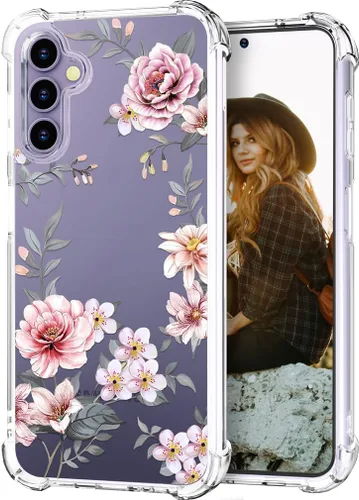 Vista 23 de Hungo Funda compatible con Samsung Galaxy S25 Plus / S24 Plus, diseño femenino estético de diseño femenino S24+ S25+ de astronauta de dibujos