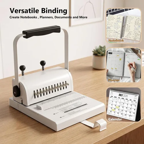 Vista 3 de Universal Cinch Binding Machine Hole Pitch 2:1 & Book Binding Kits