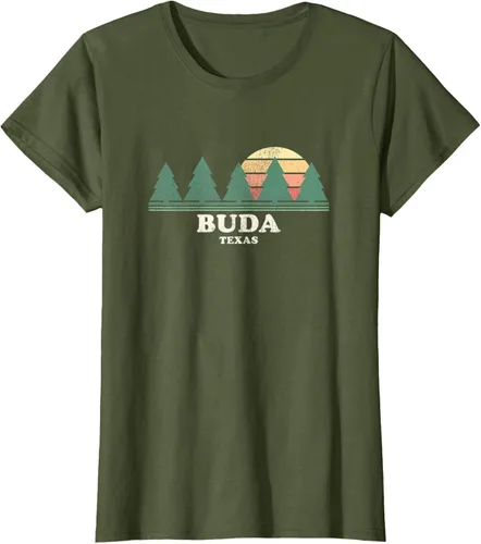 Vista 20 de Buda TX Vintage Throwback Tee Retro 70s Design T-Shirt
