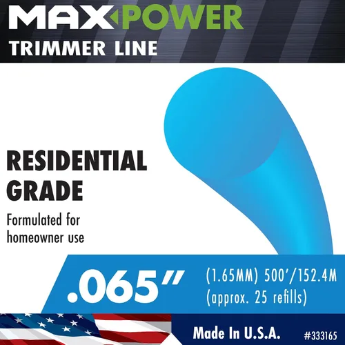 Vista 2 de Maxpower 333165 Línea de recortadora redonda de grado residencial de 0.065 pulgadas, 500 pies de longitud