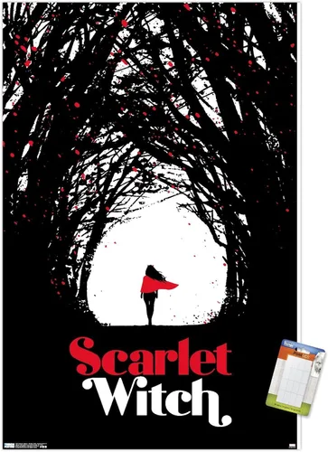 Vista 10 de Trends International Marvel Comics - Póster de pared de Bruja Escarlata #4, 14.725 x 22.375 pulgadas, versión enmarcada de madera de granero