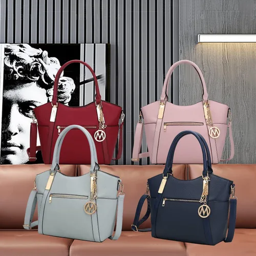 Vista 7 de MKF - Bolsa de mano para mujer Bolsa de cuero sintético con asa superior bolso para mujeres