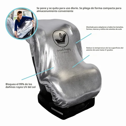 Vista 2 de J.L. Childress Cool 'n Cover - Protector térmico para asiento de automóvil y parasol