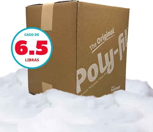 Vista 3 de Fairfield The Original Poly-Fil, relleno de fibra de poliéster de alta calidad, relleno de almohada suave, relleno para animales de peluche