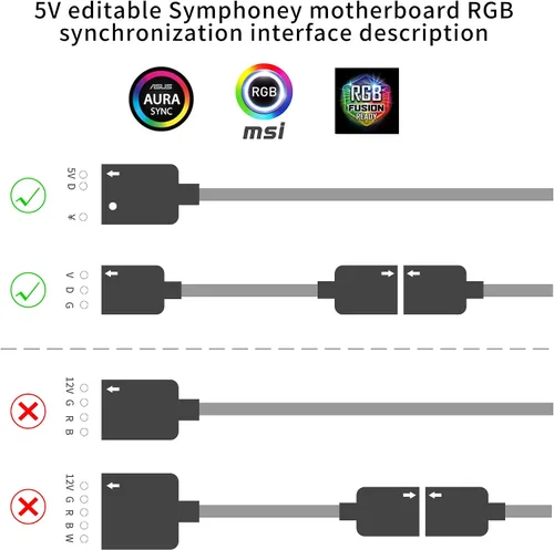 Vista 3 de YACSEJAO 5V 3Pin RGB LED Splitter 10-Port 3Pin LED Hub Controlador con cable de extensión de 50CM