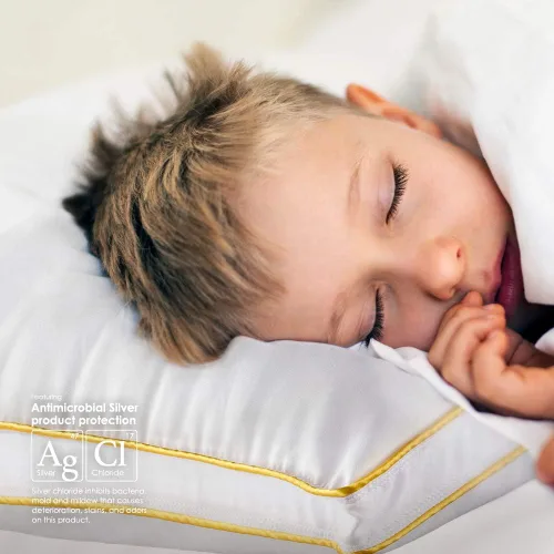 Vista 5 de PureCare Almohada de espuma viscoelástica Rise & Shine para niños, altura ajustable, juvenil 21 x 16 pulgadas (PCKRSM)