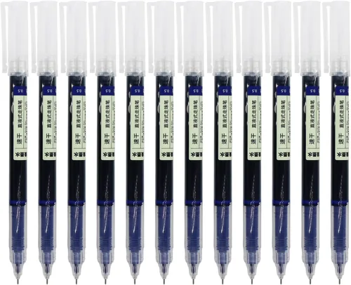 Vista 6 de Gullor Bolígrafos de tinta líquida, punta fina de 0.020 in, de secado rápido, para escribir, tomar notas y dibujar, tinta negra, 12