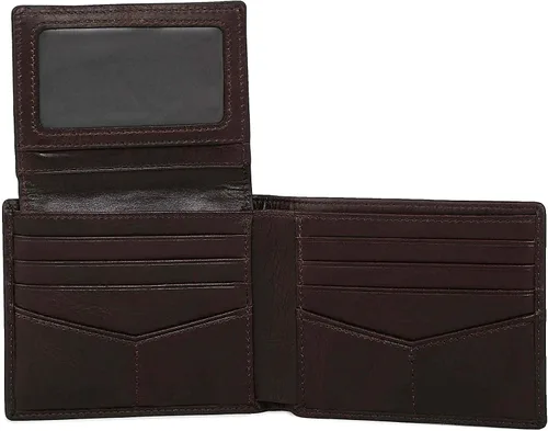 Vista 13 de Fossil Derrick - Cartera de piel con bloqueo RFID y funda extraíble para tarjetas