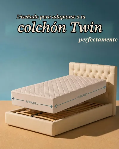 Vista 2 de Utopia Bedding - Cubrecolchón acolchado y ajustado, tamaño individual, protector y cubierta de colchón elástico con bolsillo profundo que se estira