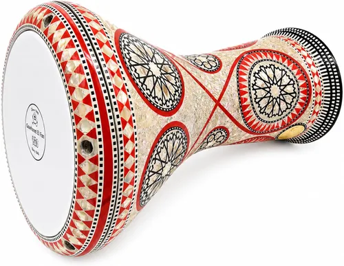Vista 9 de ¡Nuevo! Gawharet El Fan Clásico 17" Darbuka de Madre de Perla Percusión de Tambor (Rey Árabe)