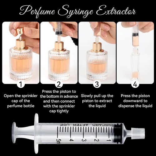 Vista 3 de 10 piezas de kit de herramientas de recarga de perfume, herramientas de transferencia de dispensador de perfume de plástico, juego de herramientas