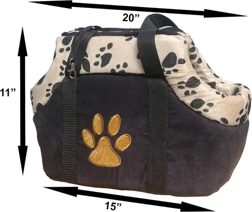 Vista 3 de HDP Transportador de mascotas pequeñas estilo pata Color: beige. Tamaño: mediano