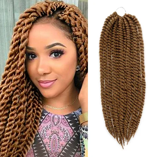 Vista 15 de Glam21USA sintético Jumbo Senegalese Twist sintético de 12 pulgadas 2-Azul