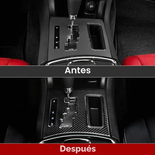 Vista 3 de Coche cambio cambio panel cubierta calcomanías para 2011 2012 2013 2014 Dodge cargador accesorios fibra carbono interior pegatinas