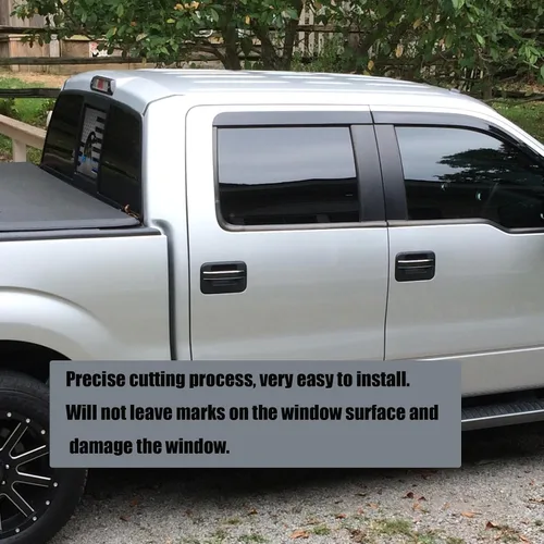 Vista 5 de Adhesivo de vinilo para Ford F150 F250 F350 2004-2014 trasero medio trasero trasero corredera bandera estadounidense águilas negras mate