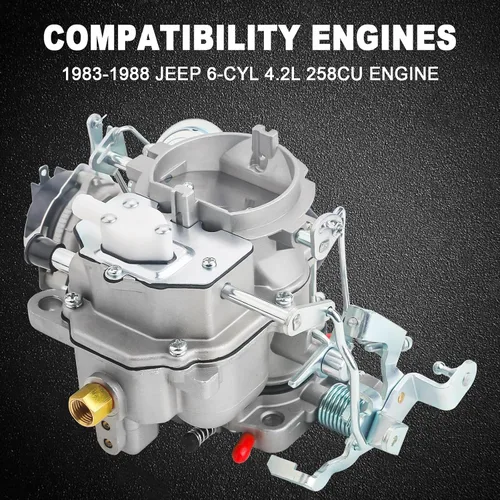 Vista 3 de Carburador para 1983-1988 Jeep 6-CYL 4.2L 258cu CJ5 CJ7 Motor AMC Carter Tipo BBD 2-Barril